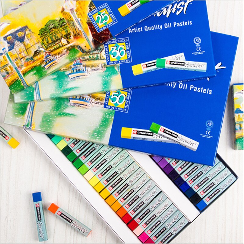 12/25 Color Square Oil Pastel for Artist Student Graffiti Soft Pastel Painting Drawing Pen School Art Supplies Soft Crayon Set