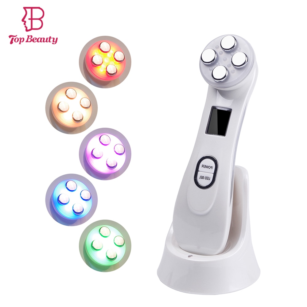 Electroporation Radio Frequency Facial LED Photon Skin Rejuvenation Face Lift Tighten Beauty Machine Face Skin EMS Mesotherapy