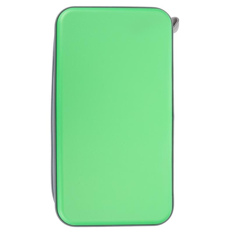 Disc Case Large Capacity Practical Useful Disc Storage Case Organizer Zipper Case for Home Automotive: Green