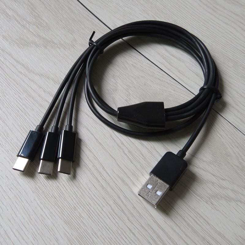 1m 3ft 3 in 1 USB Type C cable Power 3 TYPE C Devices At Once