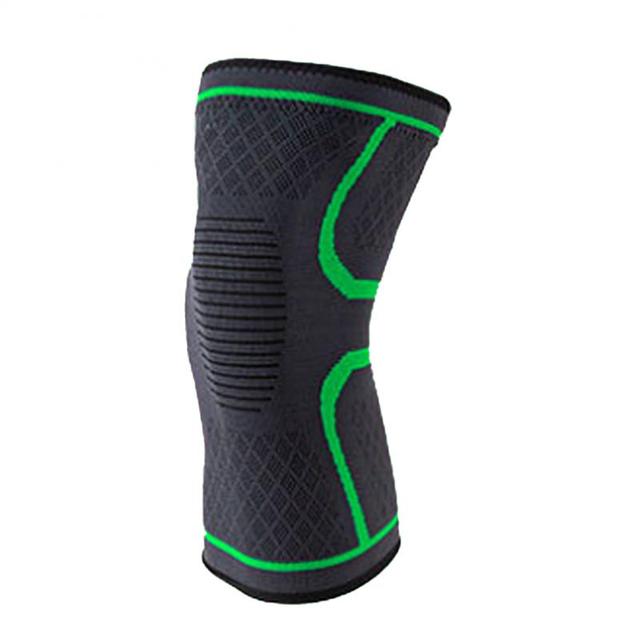 Rodilleras elásticas de nailon para deportes, rodillera de Fitness, equipo de Fitness, soporte para rótula, correr, baloncesto y voleibol, 1 unidad: green / XXL