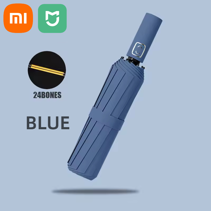 Xiaomi Mijia 24 Bone Solid Color Automatic Collapsible Umbrella Outdoor Large Format Sunshade UV Protection Automatic Umbrella: Yellow