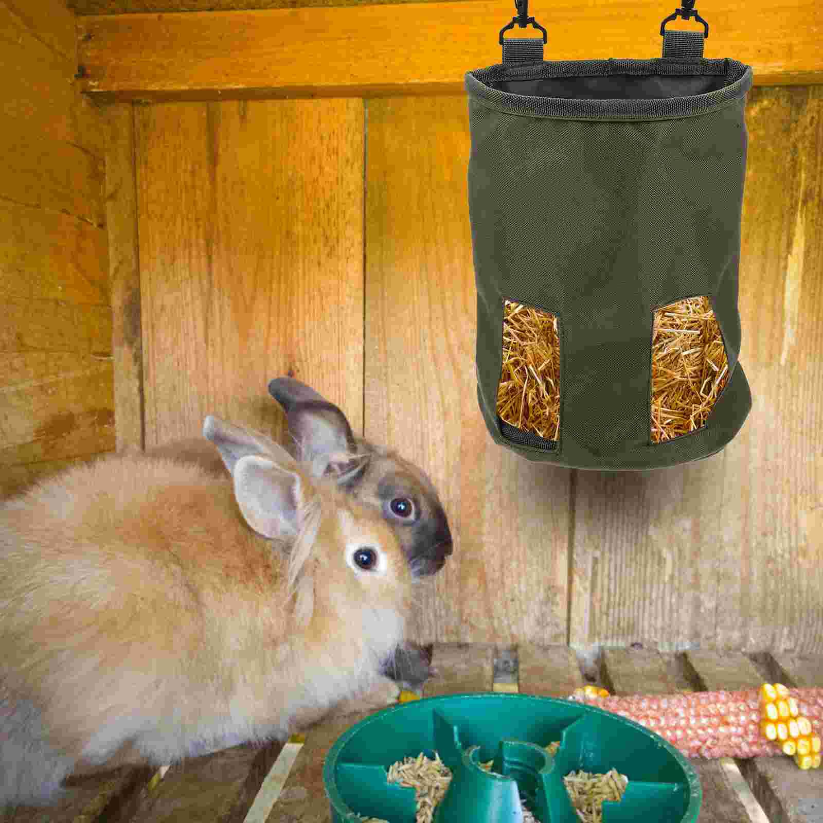 Hanging Hay Bag Rabbit Hay Feeder Bag Small Animals Hay Feeder Guinea Feeding Hay Bag
