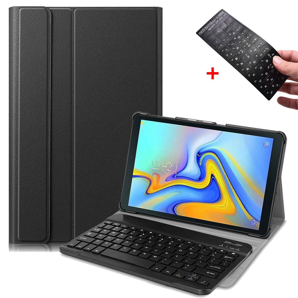 Keyboard Case for Samsung Galaxy Tab A 10.1 SM-T510 SM-T515 PU Leather Flip Stand Case Wireless Bluetooth Keyboard Cover