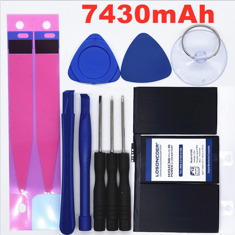 LOSONCOER 7430mAh Battery for iPad 2 A1395 A1396 A1397 A1376 A1316 - Original Replacement