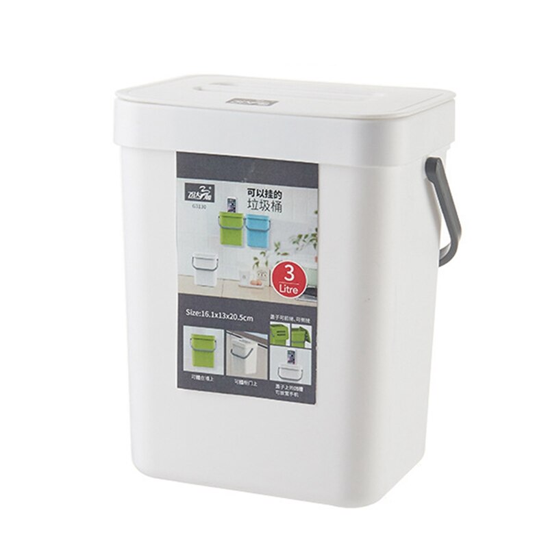 Wall-mounted Folding Sorting Trash Can Household Convenient Toilet Trash Can Large Capacity Kitchen Storage Bin: KN7231WT