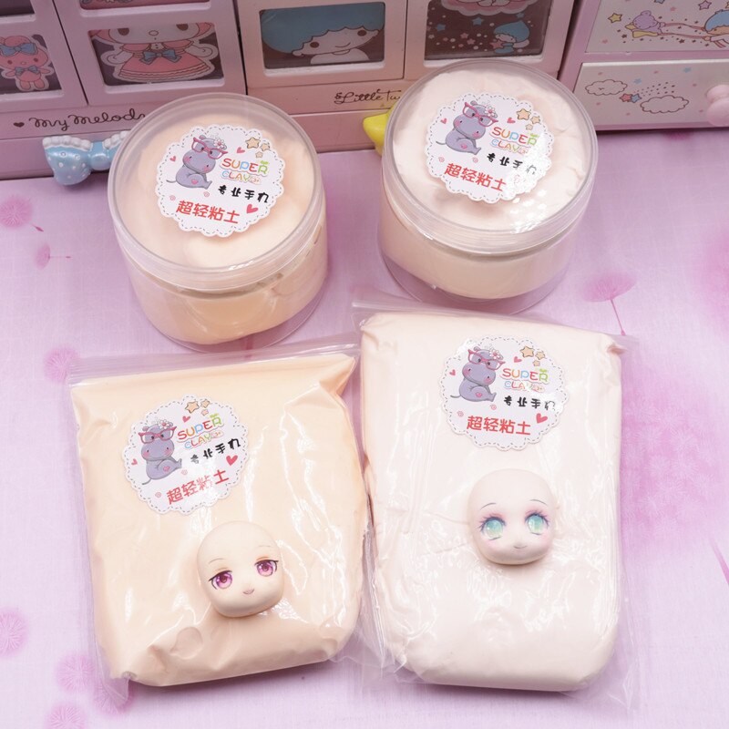 100g ultra-light clay soft clay DIY doll mud dry polymer doll skin plasticine safety sculpture clay