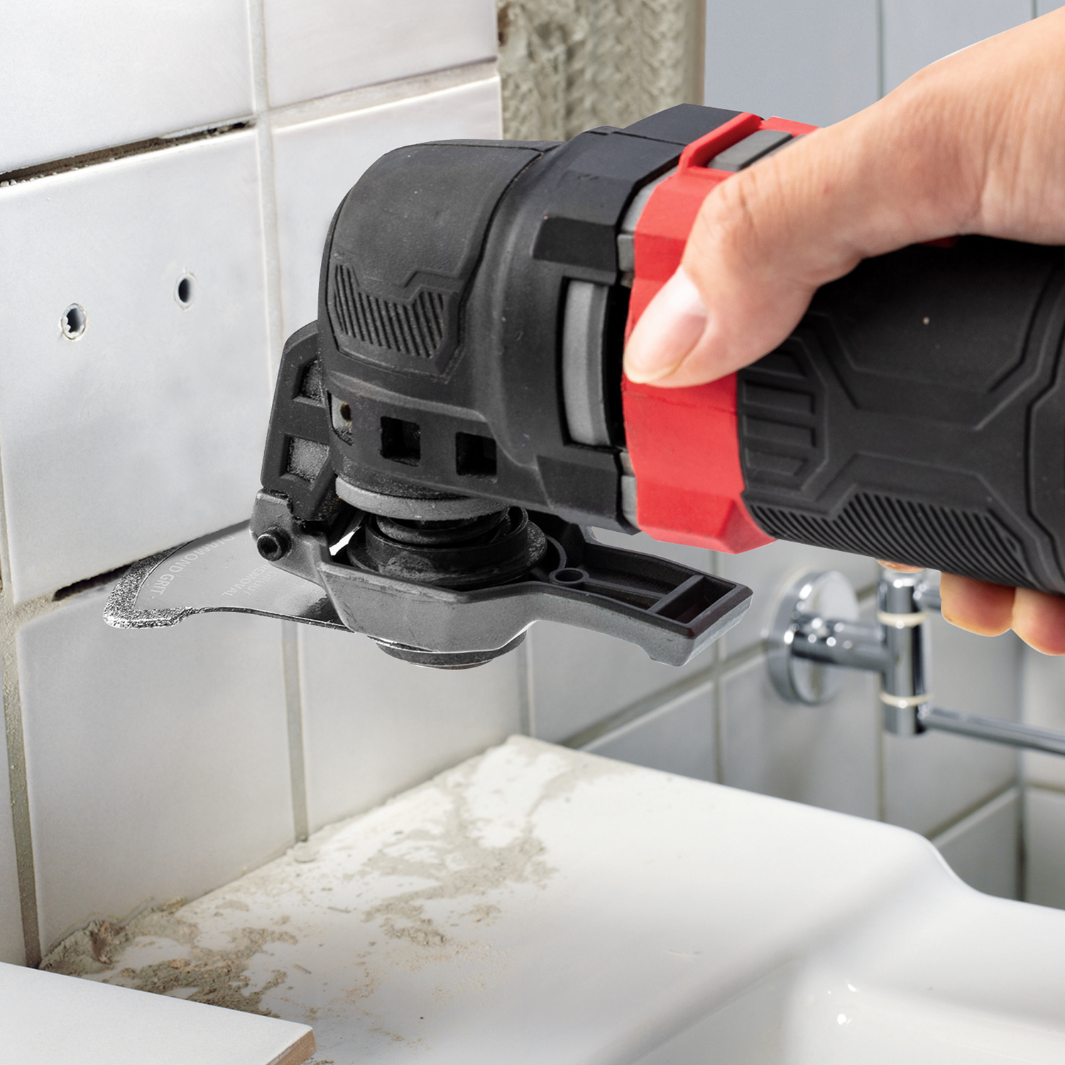 EZARC 3PCS Diamond Oscillating Tool Blade Multi Tool Swing for Grout Removal and Soft Tile Cut Quick Release Oscillating Tool