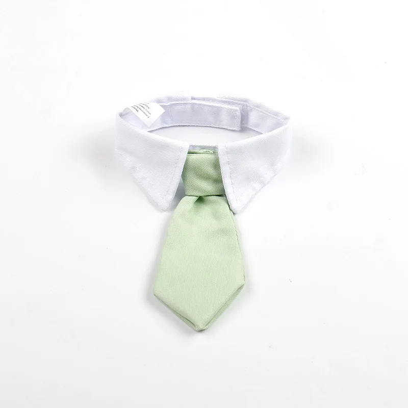 Noeud de smoking officiel pour animal de compagnie, collier noir et rouge pour chien et chat, accessoires pour animaux de compagnie, mariage, , de fête: S / vert clair