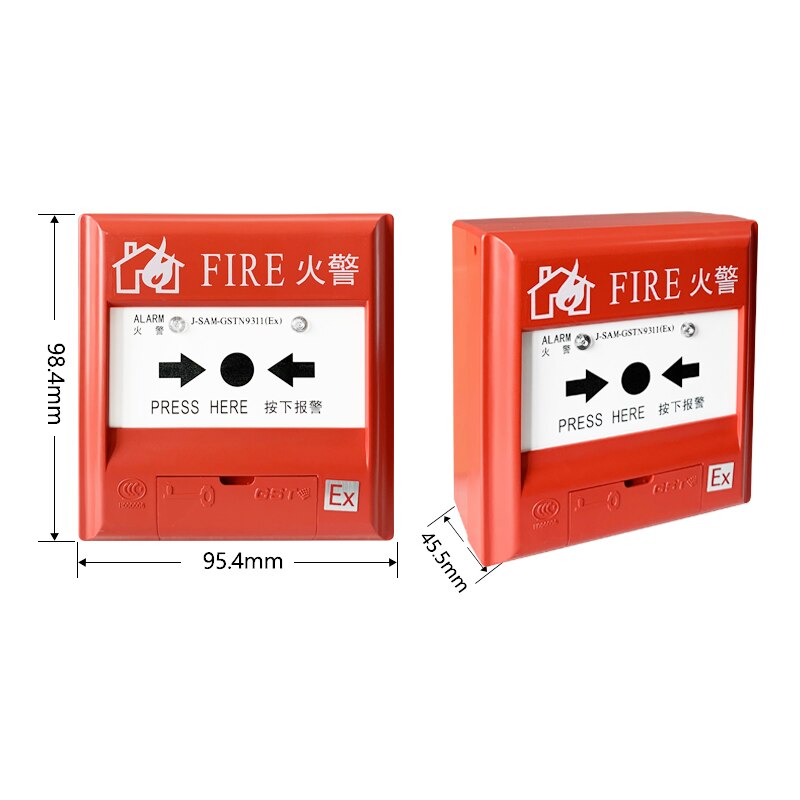 Manual Alarm Button Interlligent Control Line Switch Conventional Call Point Fire Alarm