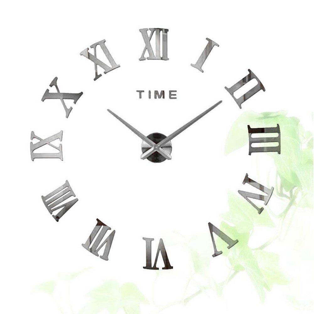 Foreign Trade Best-selling Oversized Wall Clock Acrylic Mirror Surface Oversized Wall Clock Digital Oversized Wall Clock 3D Thre