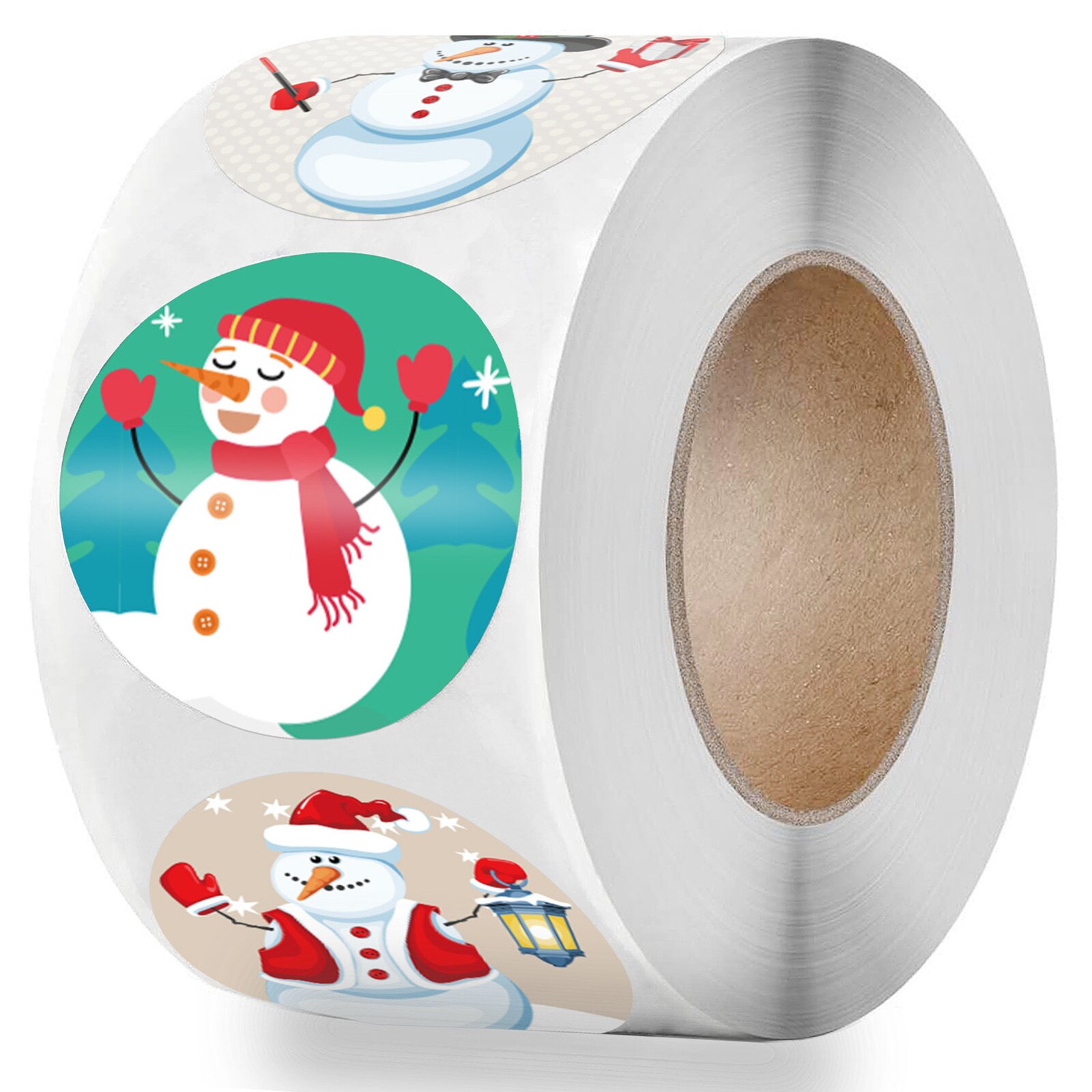 500pcs Per Roll Christmas Stickers Roll Cartoons Card Pack Sticker Christmas Santa Label Sealing Decor Party