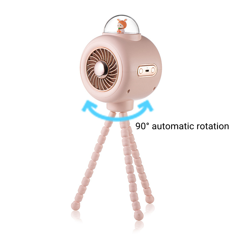 Draagbare Kinderwagenventilator, Op Batterijen Werkende Kleine Clip Op Ventilator, Afneembare Oplaadbare 360 ° Draaiende Flexibele Driepootventilator Met 3 Snelheden: Light Grey