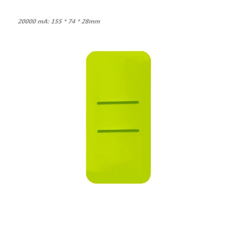 Capa de silicone protetora de energia, carregador acessório para xiaomi mi 2 10000/20000mah duplo usb de energia, capa de silicone protetora: green 2