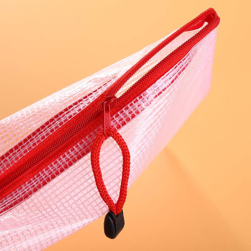 A4 Clear Plastic Zip File Bags Storage Waterproof Document Protective Pocket