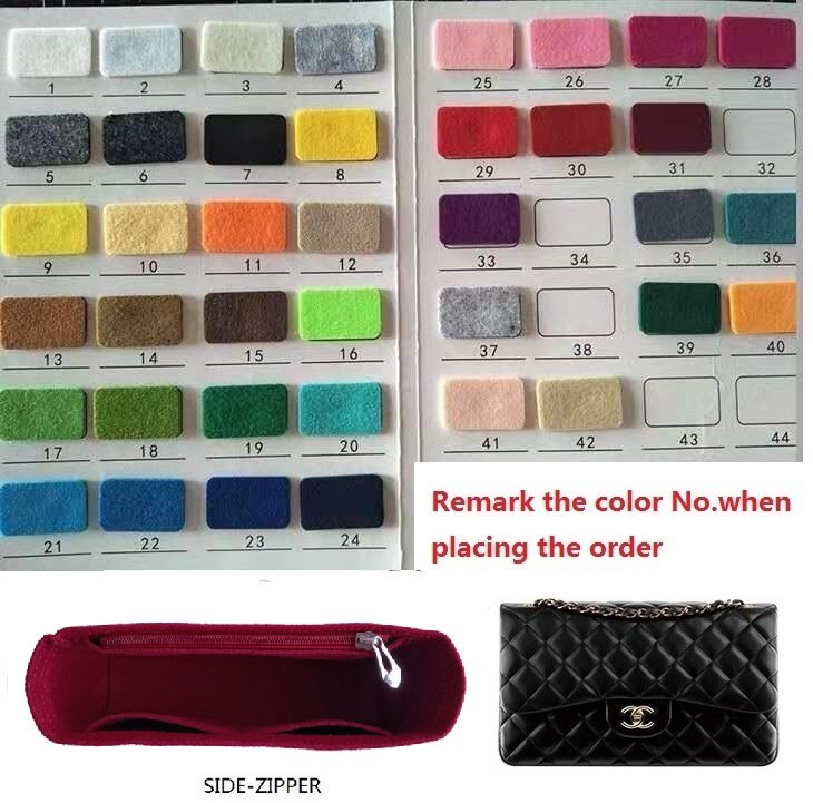 Til klassisk håndtaske cf flap filt stof indsats taske organizer makeup håndtaske organizer rejse indre pung bærbare kosmetik tasker: Til jf maxi (33cm)
