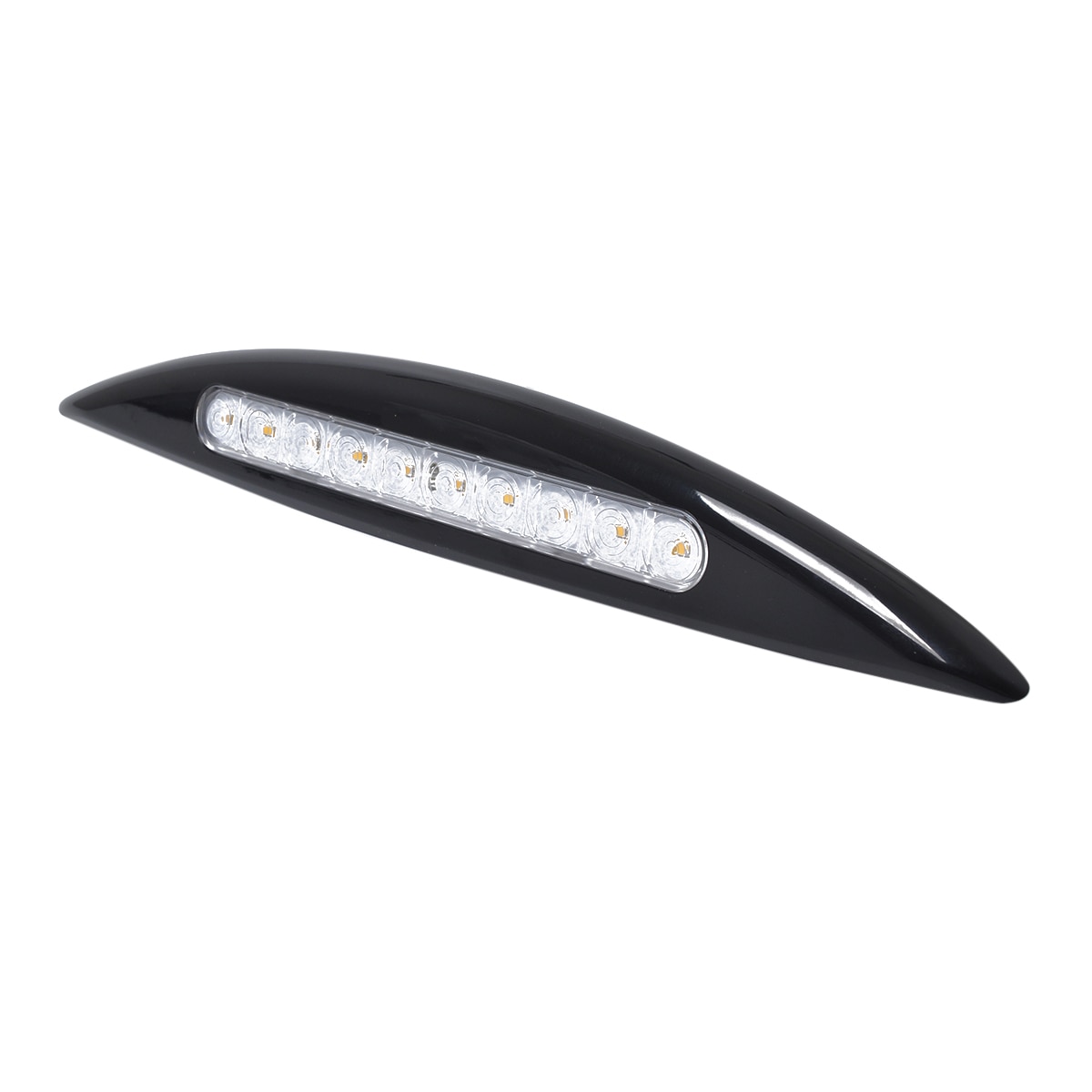1pc 12v 5w 10 lediä  ip66 rv led -markiisin kuisti valo vedenpitävä ulkokuisti -teltta -lamppu asuntovaunun matkailuautoveneiden lisävarusteisiin (musta)