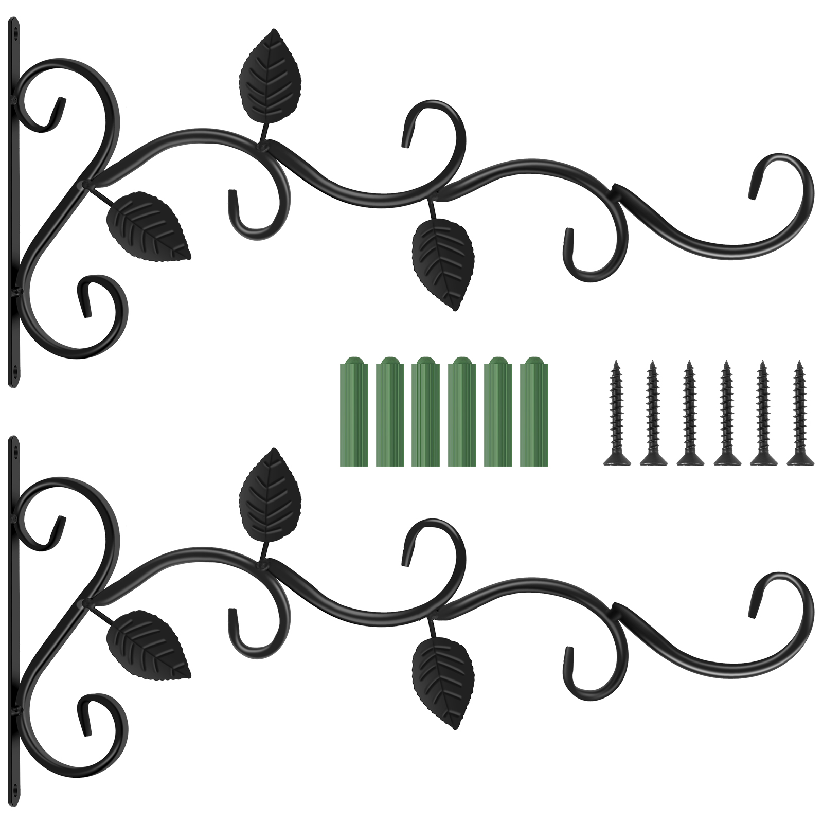Crochet mural pour support de pot de fleur, support d'art en fer vintage européen, décoration de jardin, panier mural, 2 pièces, 4 pièces, 10 pièces