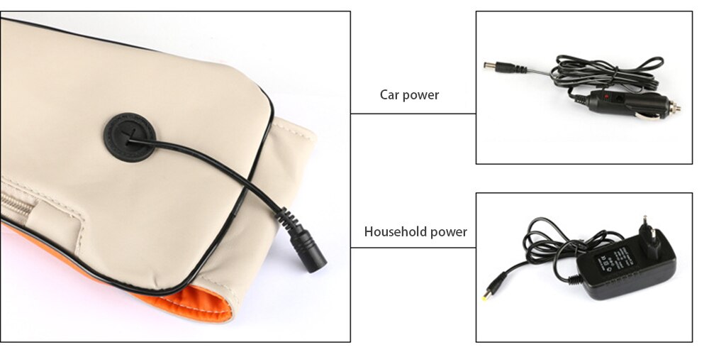 Electrical Neck Shoulder Back Body Massager Shiatsu Kneading Massage Pillow with Infrared Heating Car Home