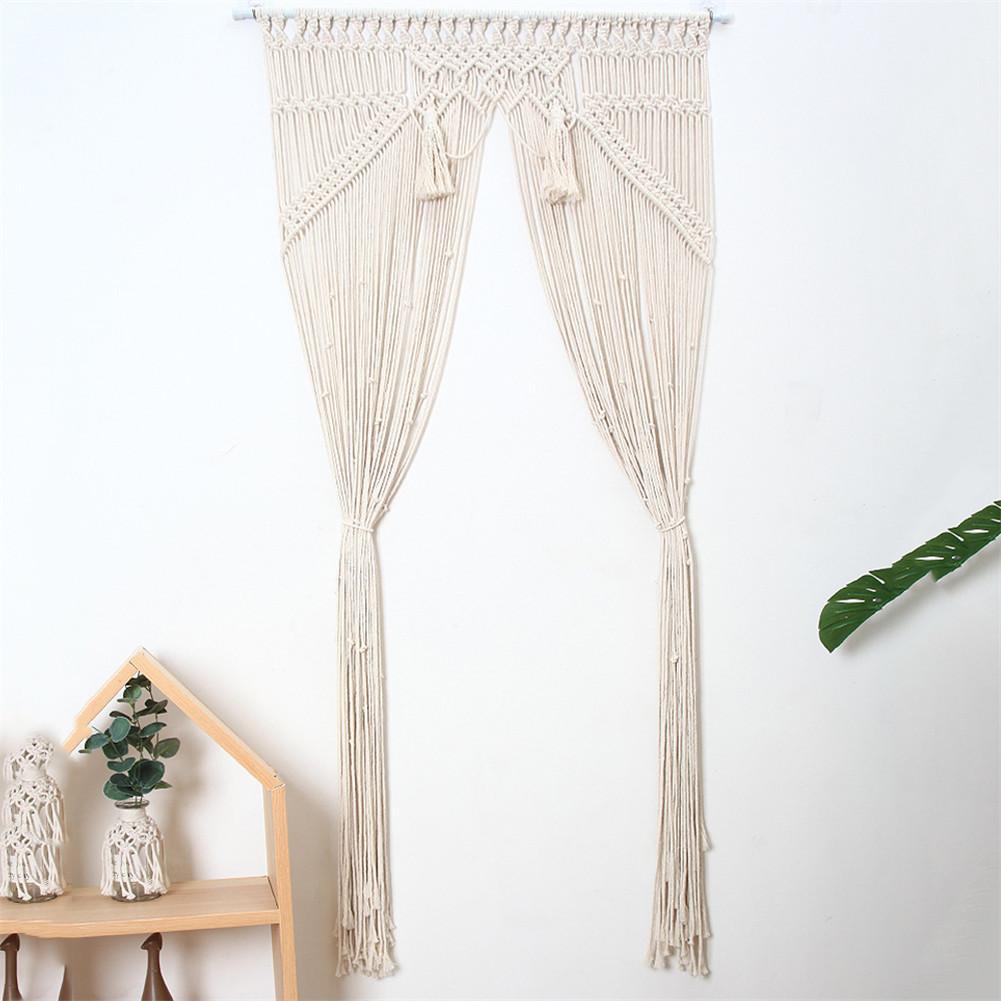 80x150cm Zauberstab Hängen Macrame Vorhang Böhmischen Handwoven Tapisserie Perfekte Tür Vorhang Makramee Für Schlafzimmer Hochzeit Dekoration