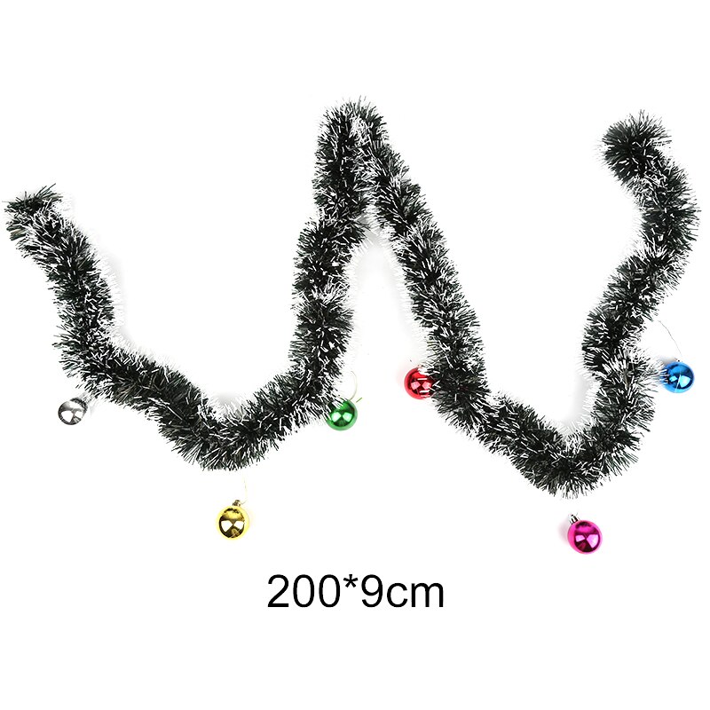 2M Christmas Garland Wall Door Restaurant Bar Kitchen Tops Ribbon Garland Christmas Ornaments Year Decoration: 09