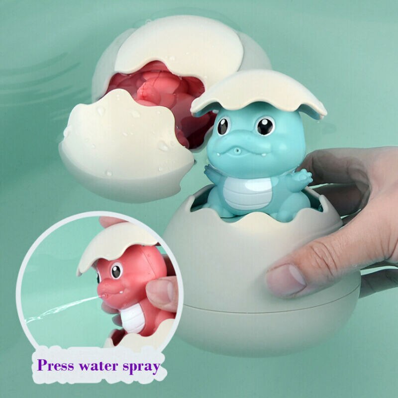 Juguete de baño para niños, juguete de baño flotante, huevo rociador, juguete de dinosaurio para jugar en el agua: Default Title