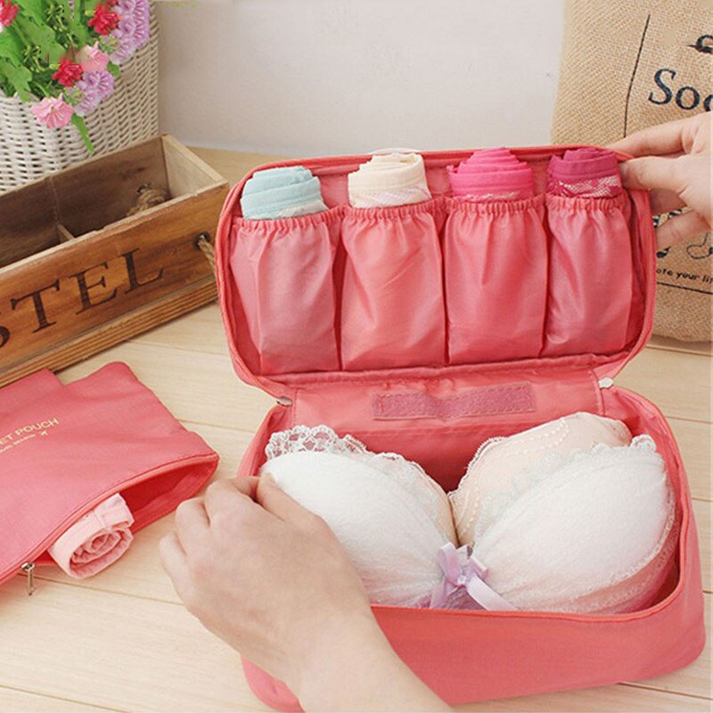 Ondergoed bh sokken organizer box draagbare reis doek verpakking opbergtas vrouwen cosmetische make-up etui koffer reisaccessoires