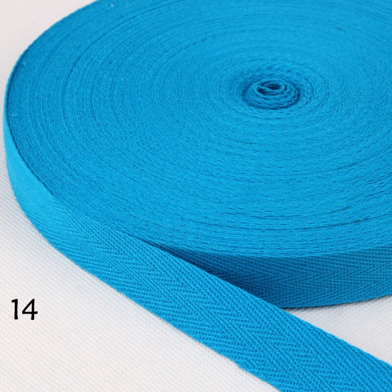 45Meters 10mm Cotton Herringbone Webbing Bias Binding Tape Bag Lable Ribbons for Wrapping Clothes Sewing Accessories DIY Craft: 14 blue