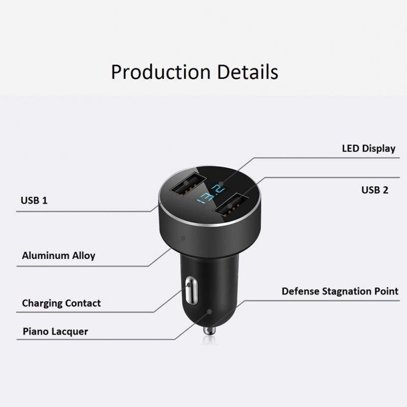 3.1A 12/24V Dual USB Car Charger 2 Port Cigarette Lighter Adapter Charger USB Power Adapter Universal For Smart Phones Charger