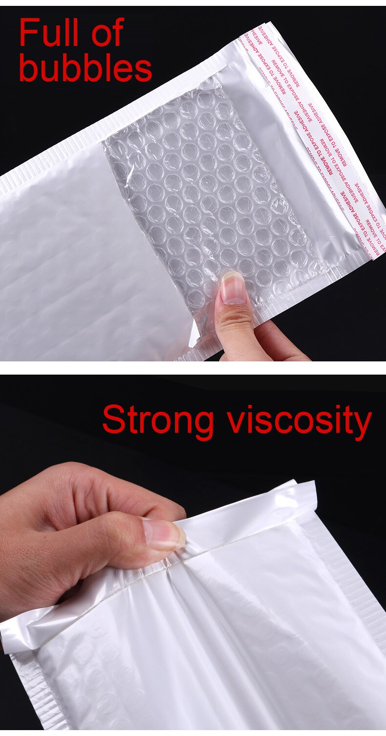 10 pieces / pack 20 * 25mm waterproof white pearl film bubble envelope pouch foam mail filled envelope wrap Kraft