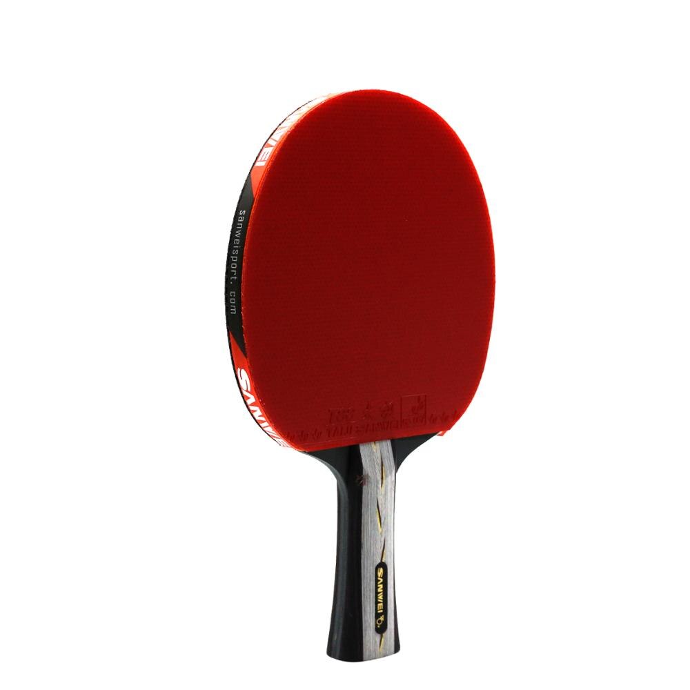 Sanwei Star Level Table Tennis Racket With Double Face Pimples In Rubber ITTF Approved Ping Pong Bats