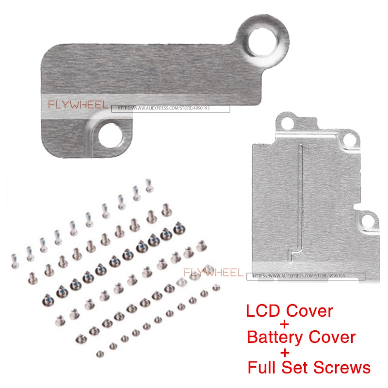 1set For iPhone 5 5S 6 6S 7 8 Plus LCD Display Metal Bracket Cover +Battery Spacer Metal Plate Holder With All Set Screws
