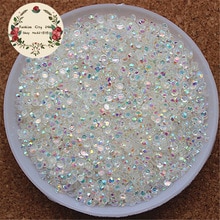 2mm/2.5mm 5000 stks/pak Resin Plaksteen Strass Transparant AB 14 facetten DIY nail art mobiele telefoon decoratie