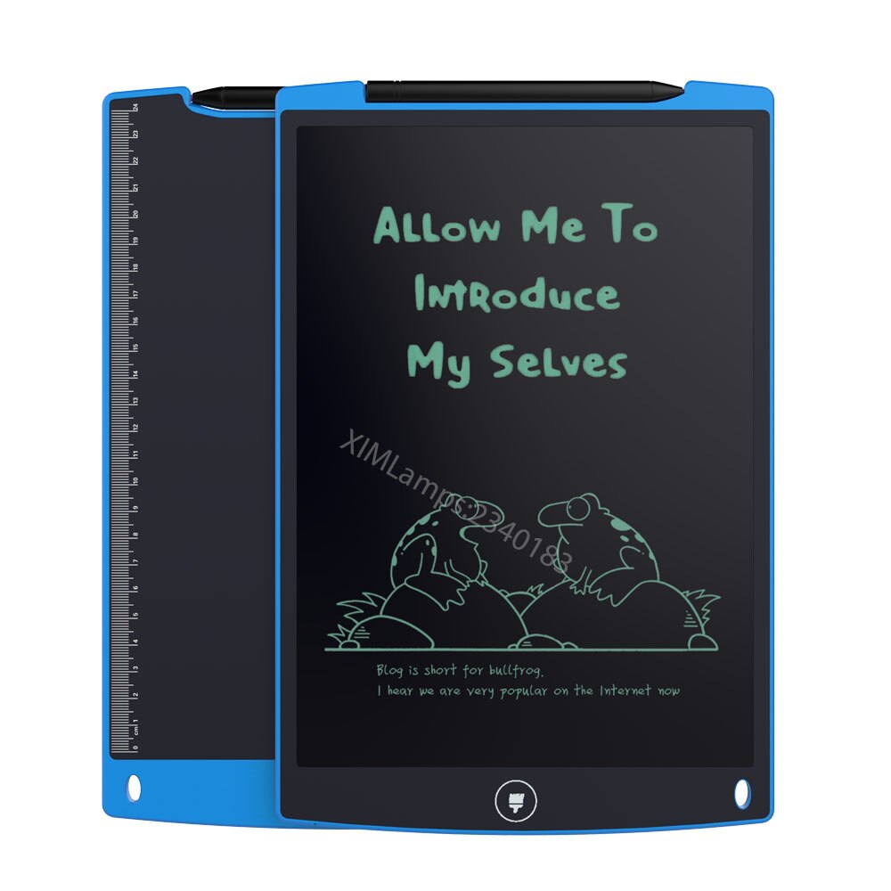 LCD Writing Tablet Graphics Tablets XIM 12 inch Plan Pad E-Writer Handwriting Pads Portable Tablet Board (12inch,BLACK)