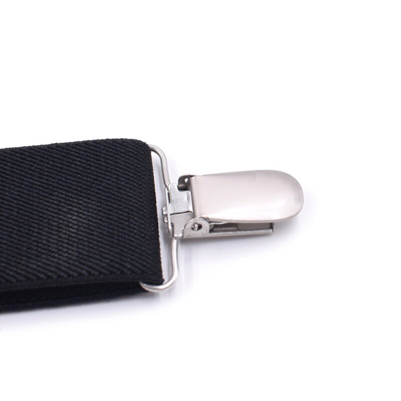 Men Suspenders Straps Trouser Braces Adjustable Elastic Solid Color Y Back 4 Clips for Wedding Casual Formal Father Husband