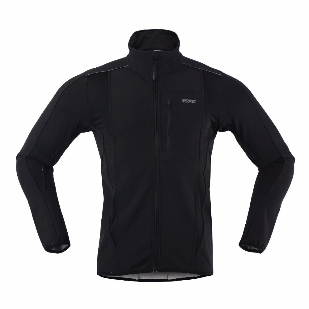 Arsuxeo Reflektierende Winter männer Radfahren Jacke Windjacke Wasserdichte Thermische Vlies Mantel MTB draussen Sport Fahrrad Jacke Kleidung