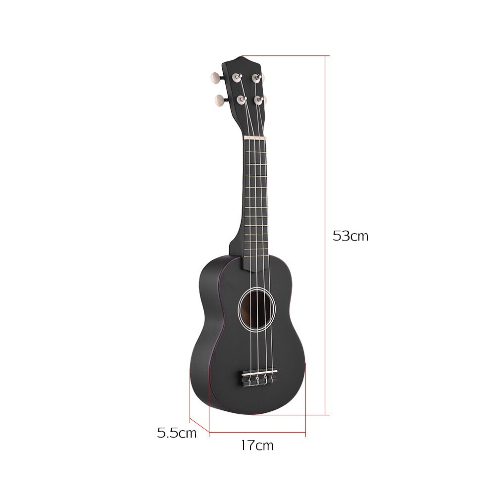 Muslady-Ukelele Soprano de madera de caoba, 21 pulgadas, con bolsa de transporte, sintonizador de cuerdas, púas de celuloide,