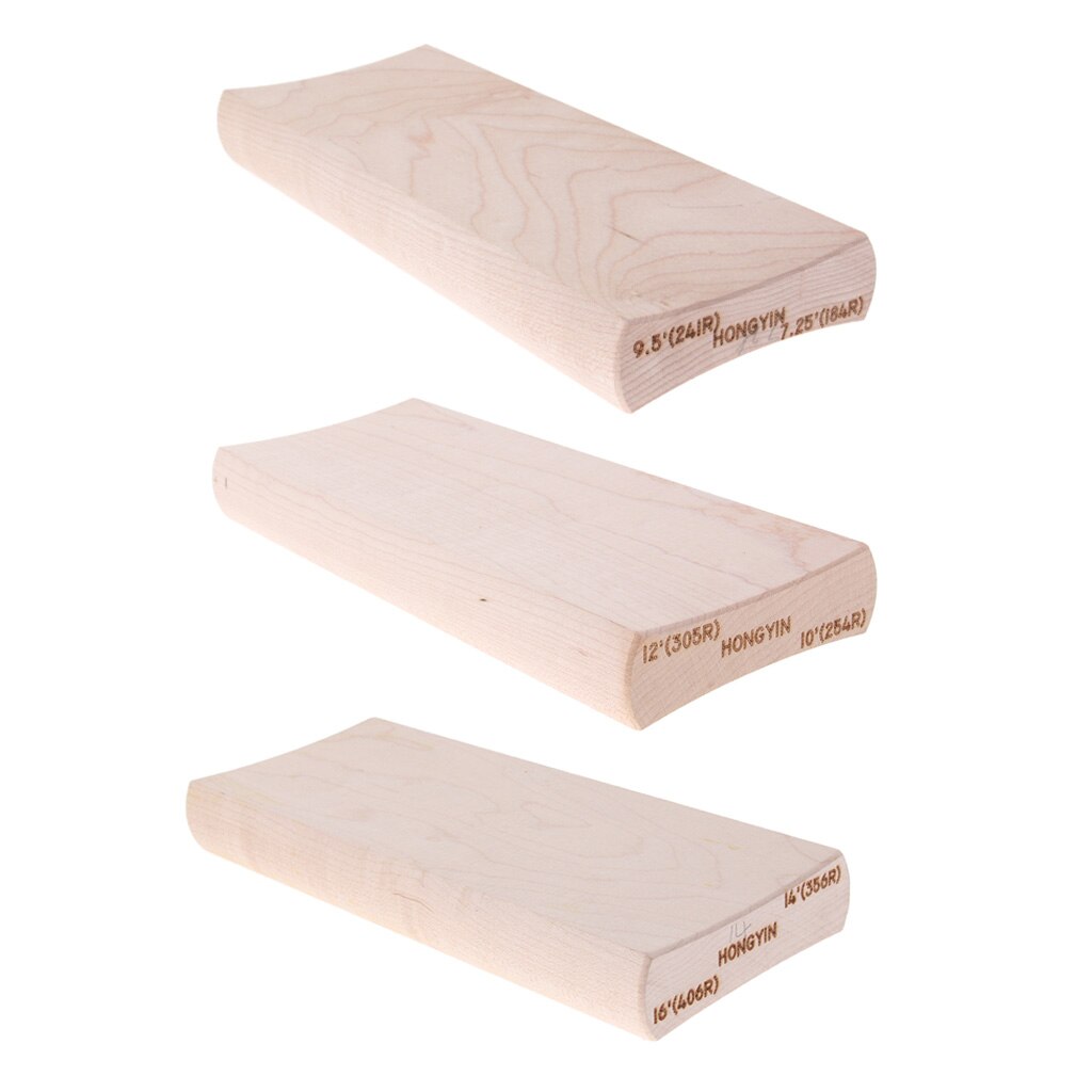 Wooden Radius Sanding Block for Guitar Bass Fingerboard Fret Leveling Luthier Tool
