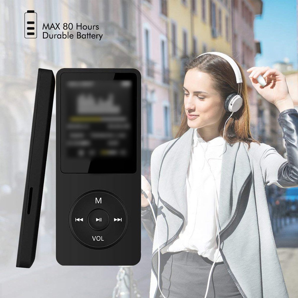 Tragbarer MP3-Player mit LCD-Bildschirm FM-Radio Video HiFi MP4-Player Filme E-Books Musik-Player eingebautes Mikrofon Drops hipping