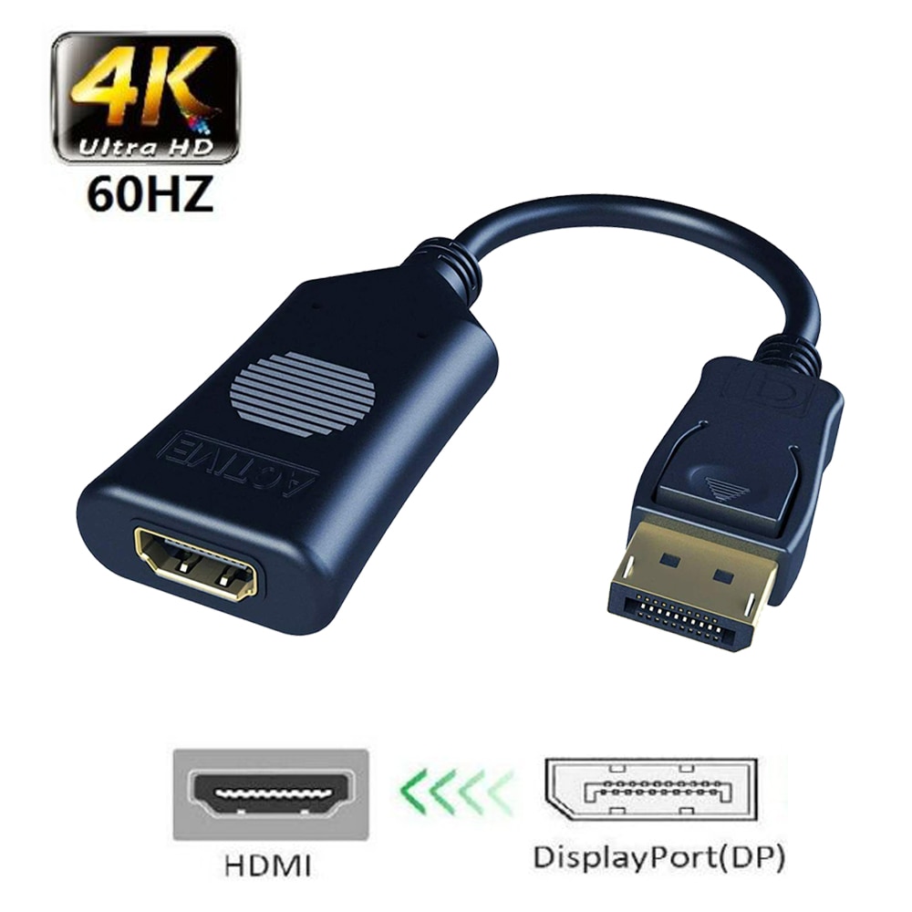 Hdmi-Compatibele Kabel Video Kabels Actieve Display Port Dp Adapter Kabel 4K 30Hz-60Hz Mannelijke naar Vrouwelijke Connector