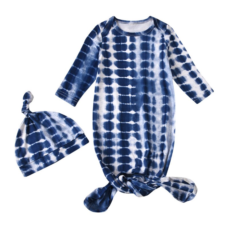 Lente Herfst 2 Stuks Baby Slaapzak Set, gedrukt Ronde Kraag Lange-Mouwen Een Stuk Zak + Hoed Voor Peuter Jongens, Meisjes: 2 / 60