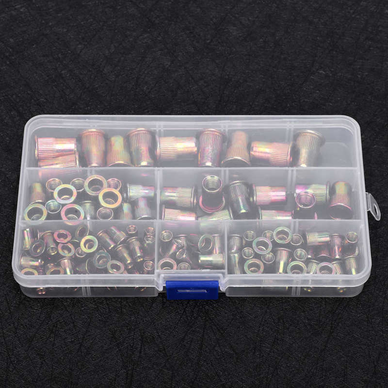 kit threaded inserts Rivet Nut Color‑Plated Zinc Boxed M4/5/6/8/10 Combination Vertical Thread thread repair