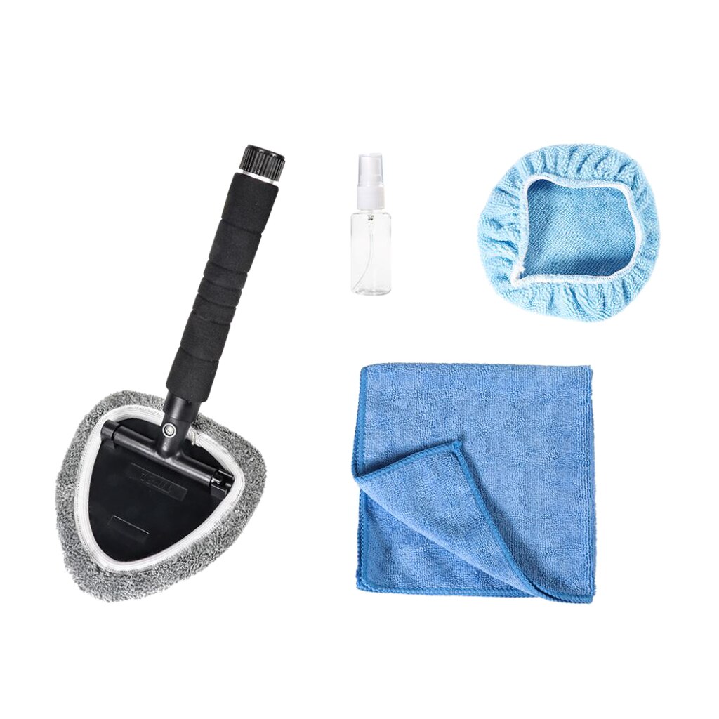 WINDSCREEN CLEANER Long Reach Microfiber Glass Cloth Demister Pad Car