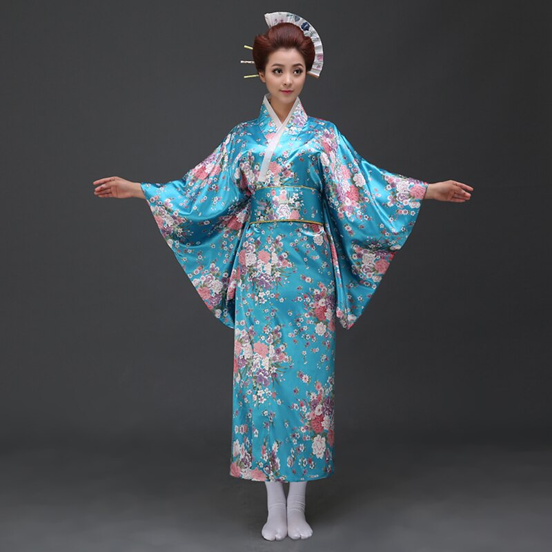 Japanese Women Original Yukata Dress Traditional Kimon Performance Dance Costumes samurai японская одежда kimono feminino: style 5