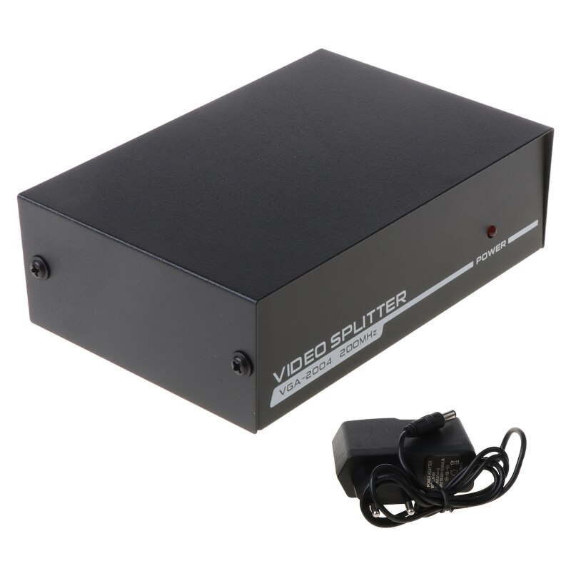 4 Port VGA Frequency Divider 200Hz Video Splitter High Frequency 1600*1280 25m