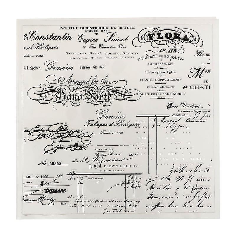 Seal PVC Transparent Stamp Plastic Embossing Sheet Stamp Decor for DIY Scrapbook Photo Album