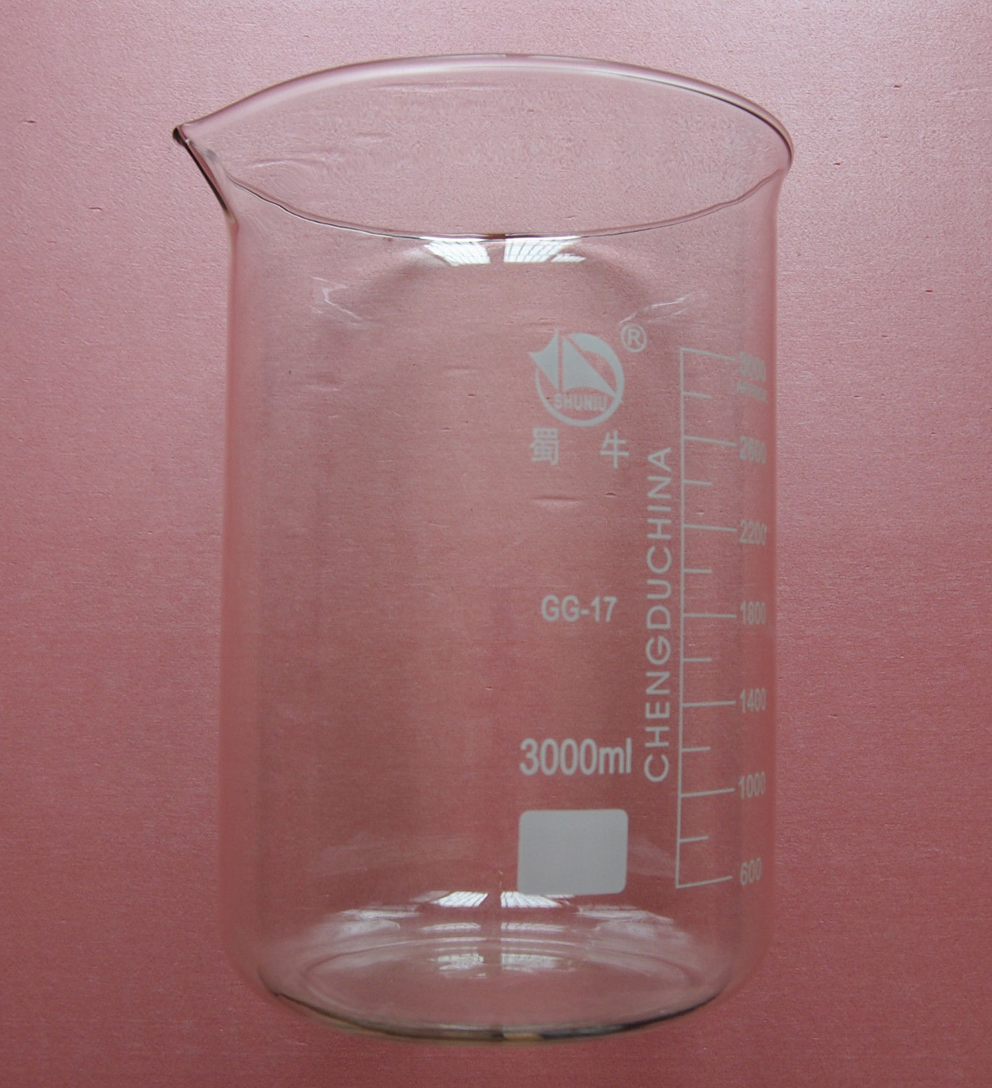 3000mL Glass Beaker,3 Litre,Low Form,Good ,Lab Borosilicate Glassware