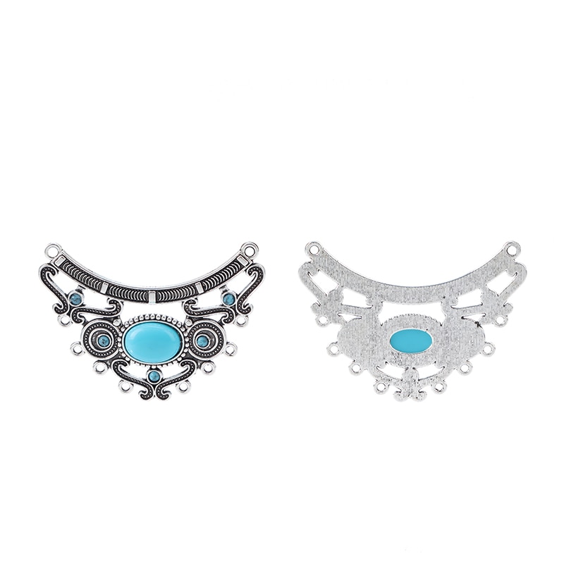 ZXZ 5pcs Large Boho Chandelier Multi Strand Connector Charms Pendants for Necklace Jewelry Making Findings