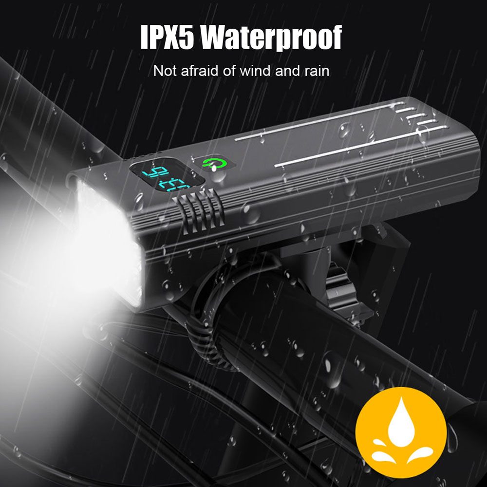 NEWBOLER 12 LED Fietslicht 4800 Lumen USB Oplaadbaar Aluminium MTB Fietslicht 10000 mAh Power Bank Koplamp Fietsaccessoire