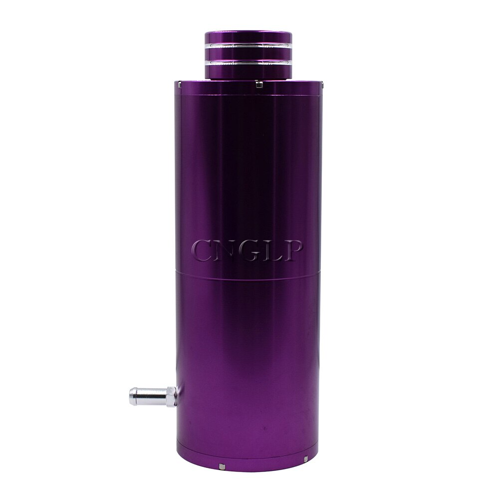 800ML Universal Racing Radiator Coolant Overflow Billet Aluminum Oil Catch Tank Round Oil Catch Can Reservoir
